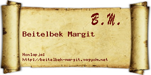 Beitelbek Margit névjegykártya