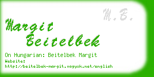 margit beitelbek business card